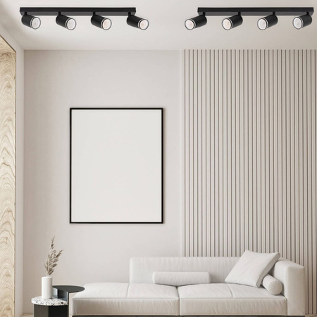 Kinkiet sufitowy poczwórny Spot GU10 czarny