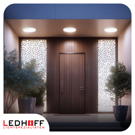 Plafon LED z CZUJNIKIEM RUCHU Lampa sufitowa 22cm ZEWNĘTRZNA