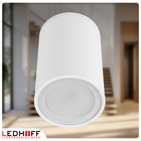 Oprawa sufitowa natynkowa tuba GU10 okrągła biała IP44