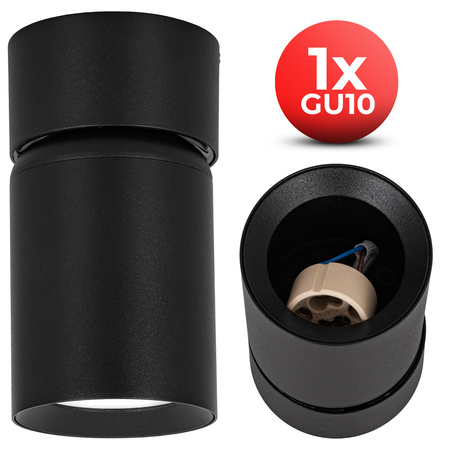 Kinkiet sufitowy pojedynczy Spot GU10 czarny