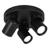 Kinkiet sufitowy okrągły potrójny Spot GU10 czarny