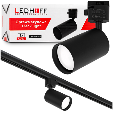 Reflektor szynowy czarny GU10 lampa na szynoprzewód