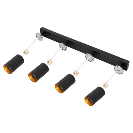 Lampa sufitowa Kinkiet natynkowy LED 4x GU10 czarno-złoty SPOT