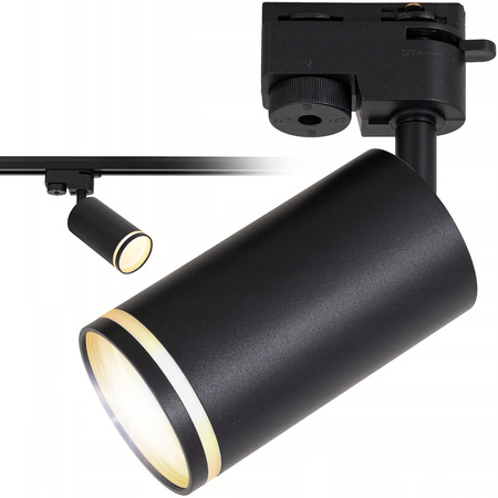 Zestaw Szynoprzewód Szyna 2m + 4x Lampa na szynę GU10 LED czarna
