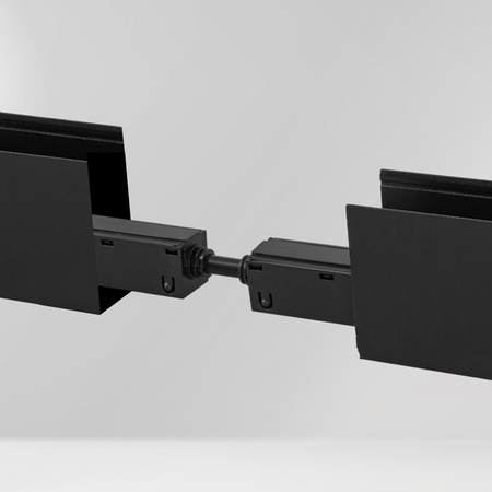 Łącznik prosty do szyny magnetycznej M20 złączka zasilająca czarna