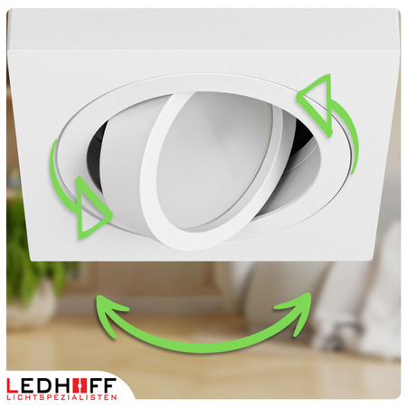 Oprawa sufitowa natynkowa kwadratowa Tuba GU10 biała