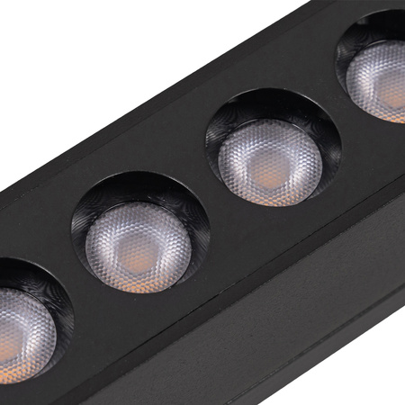 Lampa LED reflektor do szyny magnetycznej 12W punktowa CZARNA 4000K oprawa