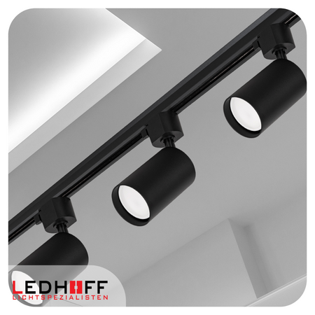 Reflektor szynowy czarny GU10 lampa na szynoprzewód