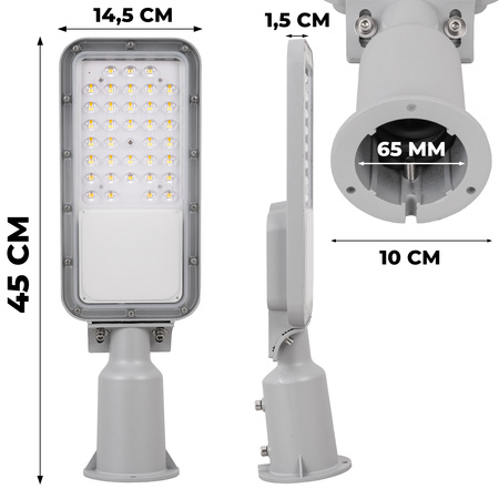 Lampa uliczna LED 50W 7000lm 3 lata gwarancji