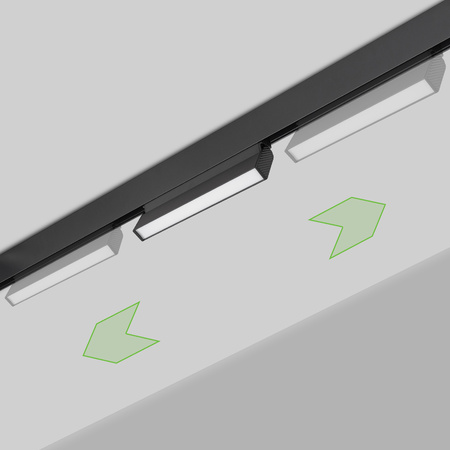 Lampa liniowa LED do szyny magnetycznej M20 12W 22cm ruchoma czarna 3 BARWY ŚWIATŁA