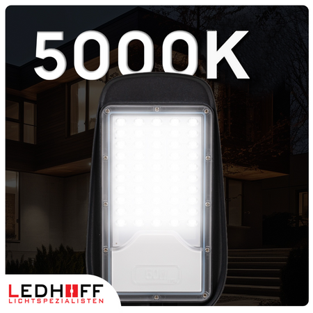 Lampa uliczna LED 50W 6500lm na parking regulowany uchwyt