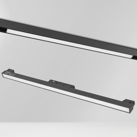 ZESTAW M20 Lampa liniowa LED 24W 60cm czarna 3 BARWY ŚWIATŁA + szyna magnetyczna 1m