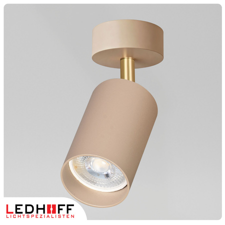 Lampa sufitowa Kinkiet pojedynczy GU10 beżowy kaszmirowy LUMIO