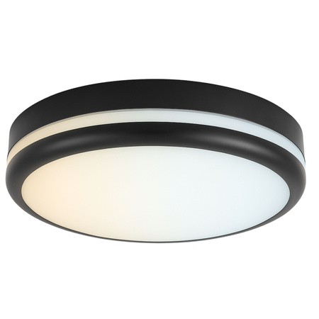 Plafon sufitowy LED okrągły czarny 3 barwy światła 22cm IP54