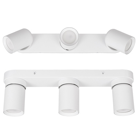 Kinkiet sufitowy potrójny Spot GU10 biały