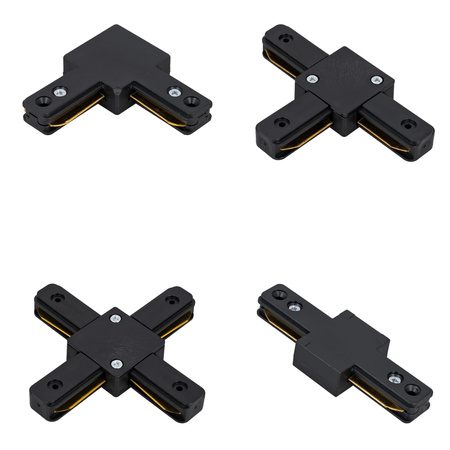 Łącznik prosty do szynoprzewodu czarny