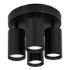 Kinkiet sufitowy okrągły poczwórny Spot GU10 czarny