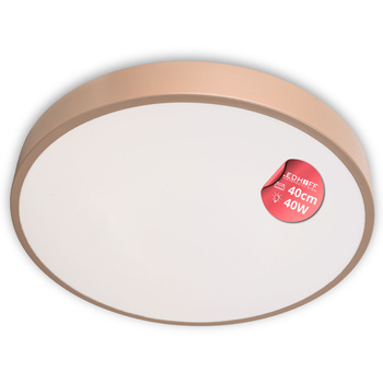 Plafon sufitowy LED beżowy 40cm - wysoka wydajność świetlna 100lm/W
