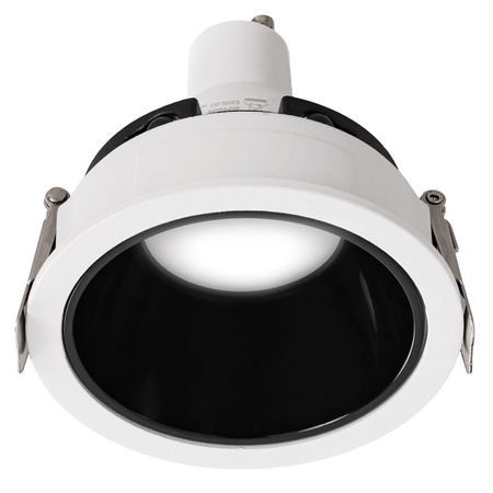 3x Oprawa halogenowa sufitowa podtynkowa GU10 biało-czarna