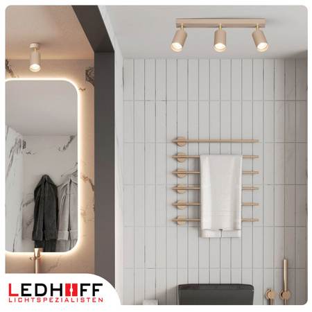 Lampa sufitowa Kinkiet potrójny GU10 beżowy kaszmirowy LUMIO