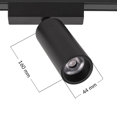 Oświetlenie szynowe magnetyczna ZESTAW 2x listwa 1m + 5x lampa LED CZARNY