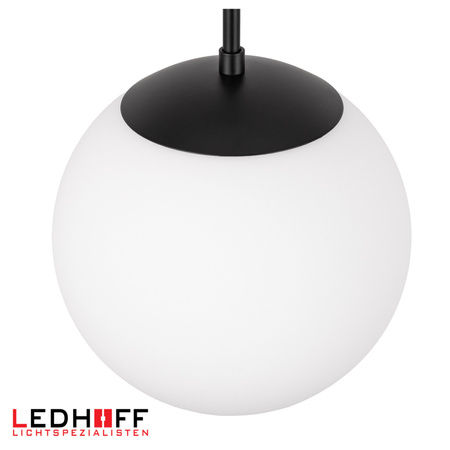 Lampa wisząca kula biała czarna E27 do salonu sypialni NOWOCZESNA