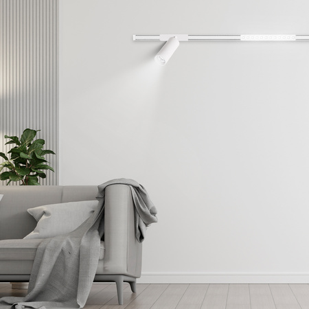 Lampa LED reflektor do szyny magnetycznej 12W punktowa BIAŁA 4000K oprawa