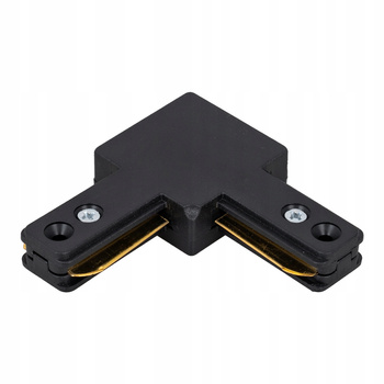 Łącznik kątowy do szyn oświetleniowych LED czarny typ "L" do szynoprzewodu