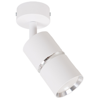 Kinkiet sufitowy pojedynczy SPOT GU10 biały srebrny