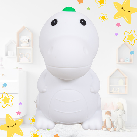 Lampka nocna LED dla dzieci DINOZAUR wielokolorowe światło RGB