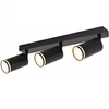 Kinkiet sufitowy potrójny Spot GU10 czarny