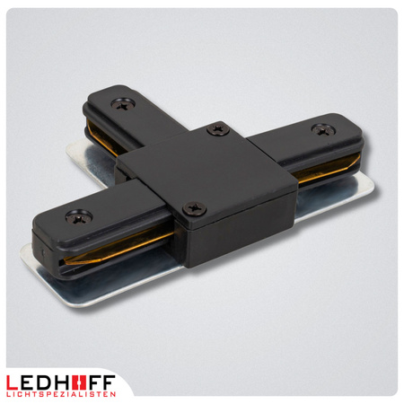 Łącznik trójnik do SZYN oświetleniowych szynoprzewodu LED typ T CZARNY