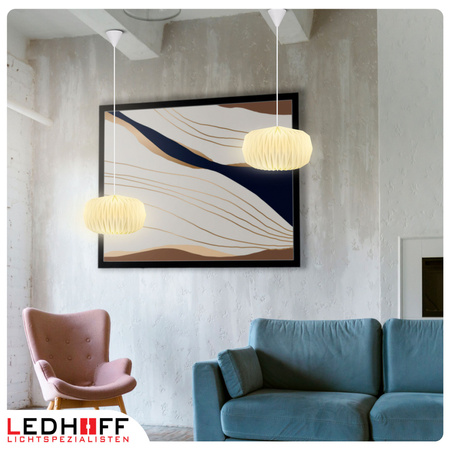 Lampa wisząca biała papierowa E27 do pokoju dziecka salonu DUŻA