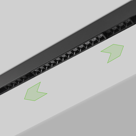 ZESTAW M20 LED 3x Ruchoma lampa liniowa 6W + 2x lampa punktowa soczewkowa 12W 3 BARWY ŚWIATŁA + 2x szyna magnetyczna 1m + łącznik