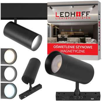 Lampa LED Reflektor SPOT 20W szynowy magnetyczny ruchomy REGULACJA światła