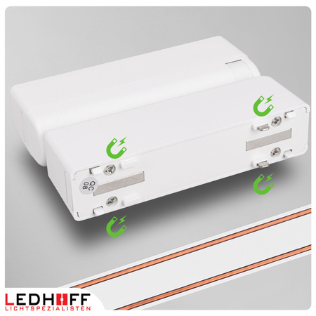 Oświetlenie szynowe magnetyczne ZESTAW 2x listwa 1m + 6x lampa LED BIAŁA