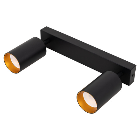 Lampa sufitowa Kinkiet natynkowy LED 2x GU10 czarno-złoty SPOT