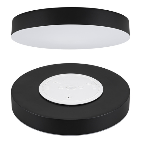 Plafon sufitowy LED okrągły czarny Lampa sufitowa 3 barwy światła 30cm IP54
