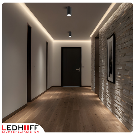 Oprawa sufitowa natynkowa tuba GU10 okrągła czarna IP44