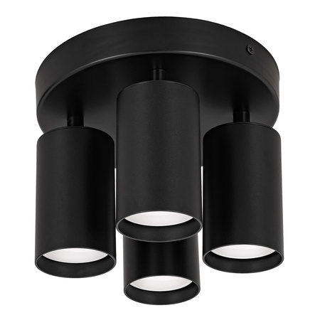 Kinkiet sufitowy okrągły poczwórny Spot GU10 czarny