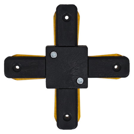 Łącznik krzyżowy do szyn oświetleniowych LED typ X czarny