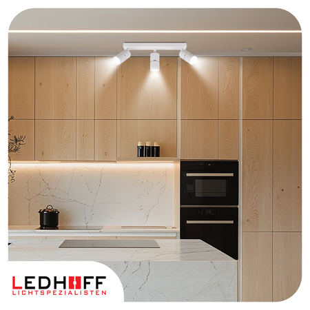 Kinkiet sufitowy Lampa potrójna SPOT GU10 biała srebrna