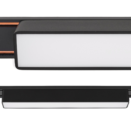 Lampa liniowa LED reflektor do szyny magnetycznej 12W CZARNA 4000K oprawa