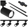 Oświetlenie szynowe czarne 4x lampa GU10 + szyna 2m