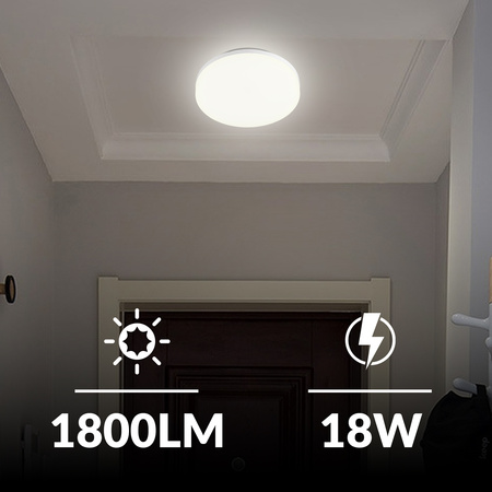 Plafon sufitowy LED okrągły biały 3 barwy światła 22cm IP54
