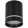 Oprawa sufitowa natynkowa Tuba GU10 okrągła czarna
