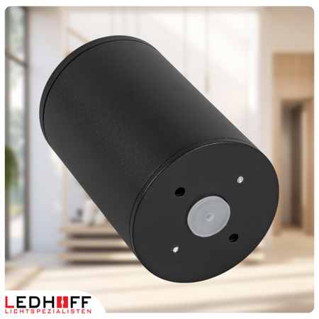 Oprawa sufitowa natynkowa tuba GU10 okrągła czarna IP44