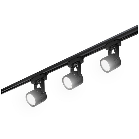 Oświetlenie szynowe czarne 5x lampa GU10 + szyna 2m + 1m