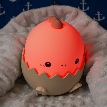 Lampka nocna LED dla dzieci DINOZAUR wielokolorowe światło Bezprzewodowa