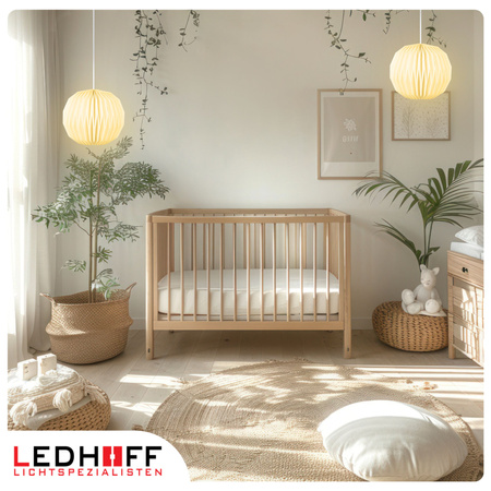 Lampa wisząca kula biała papierowa E27 do salonu sypialni NOWOCZESNA